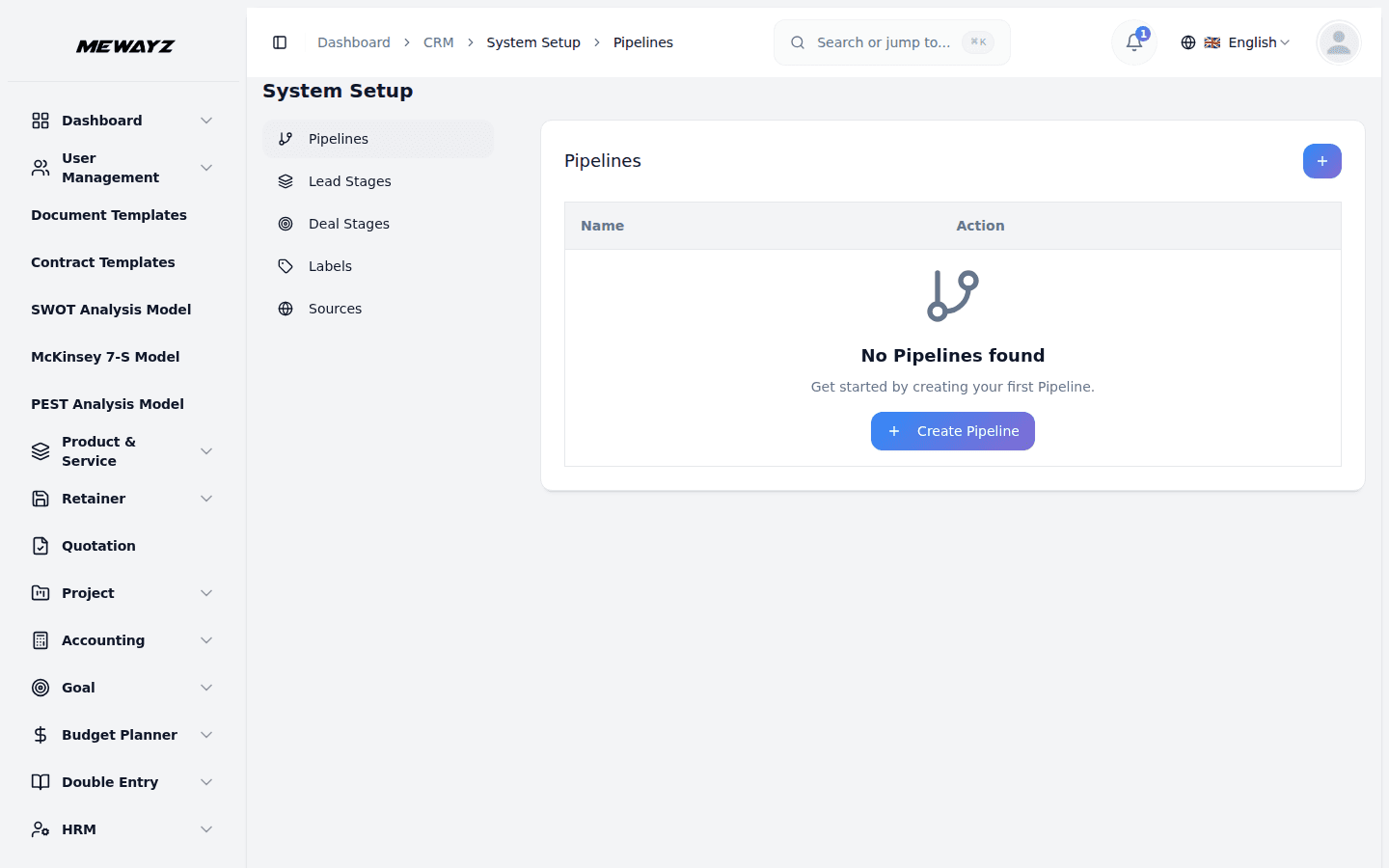 Mewayz CRM — sales pipeline, deals, and contact management