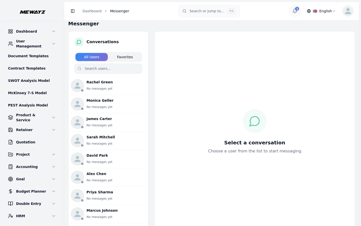 Internal messenger