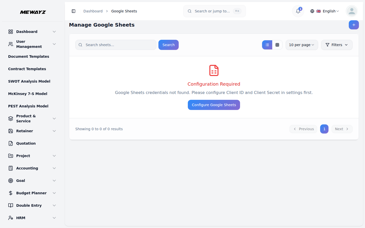 Google Sheets Integration - Mewayz
